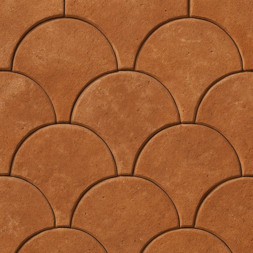 Fish-Scale Tile — Textured — Ceramic, Porcelain & Tile material sample
