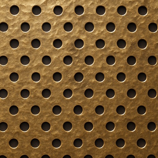 Perforated Steel Sheet — Hammered — Metals & Metal Finishes material sample