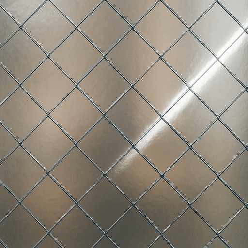 Wired Glass — Reflective — Glass, Mirror & Translucent material sample