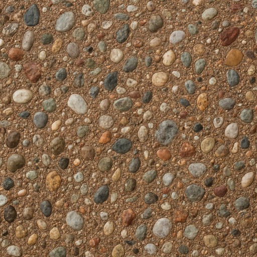 Exposed Aggregate Concrete Paving — Trowelled — Flooring & Paving material sample