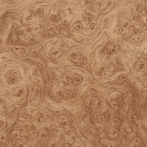 Reconstituted Burl Veneer — High-Gloss PU — Wood, Veneer & Boards material sample