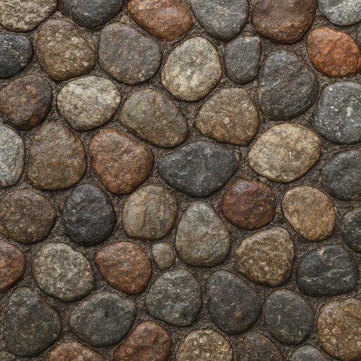 Basalt Cobblestone — Textured — Flooring & Paving material sample