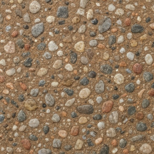 Exposed Aggregate Concrete Paving — Sealed — Flooring & Paving material sample