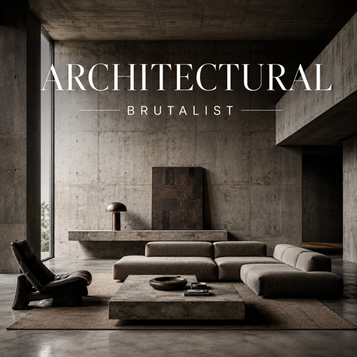 Brutalist interior design theme