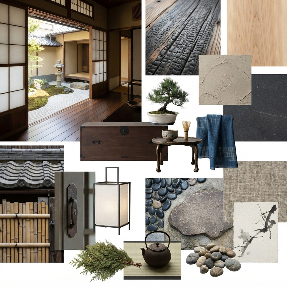 Japanese Courtyard interior design theme — Architectural