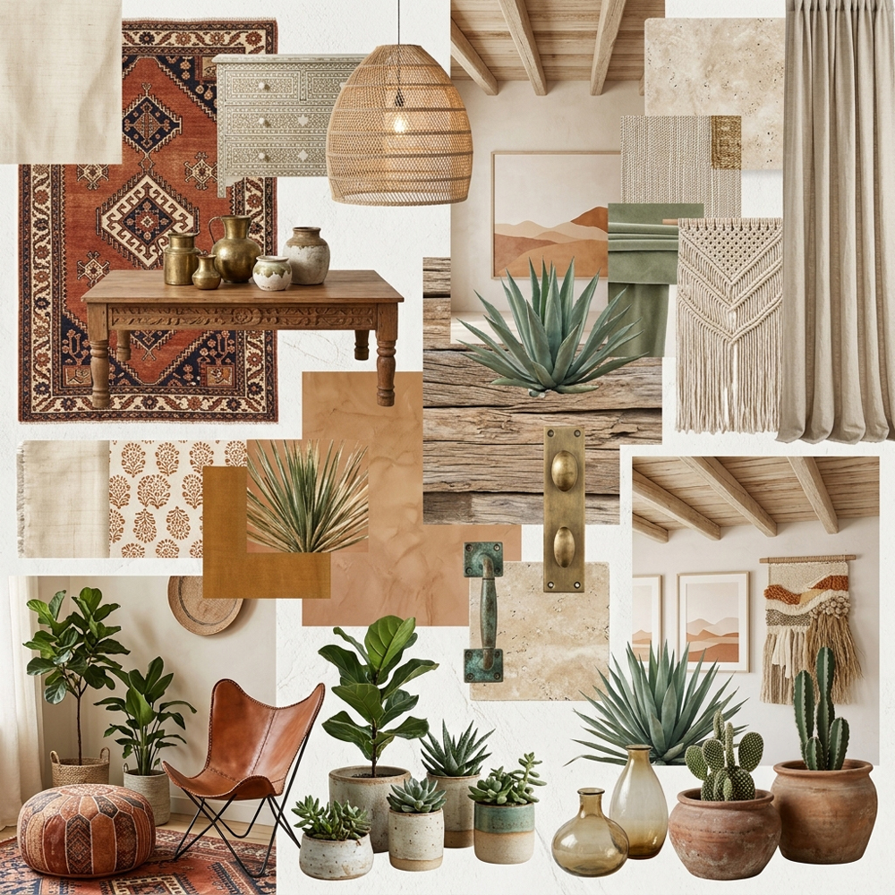 Desert Boho interior design theme — Bohemian