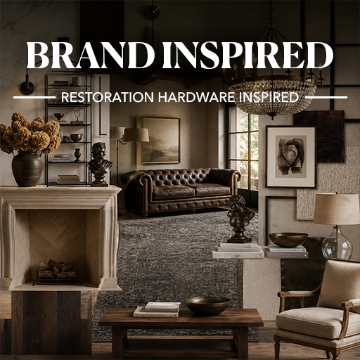 Restoration Hardware Inspired interior design theme