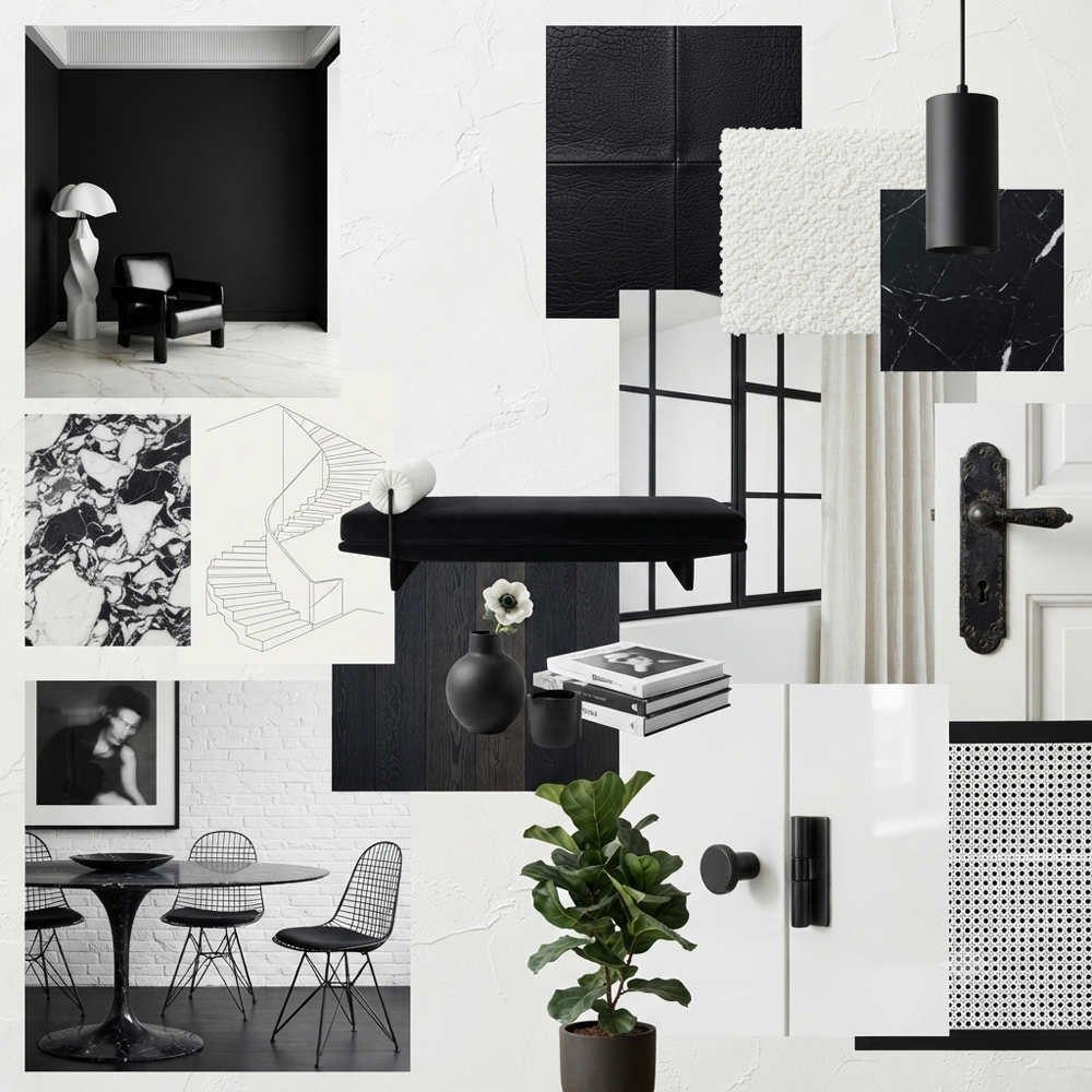 Black & White interior design theme — Color Themes