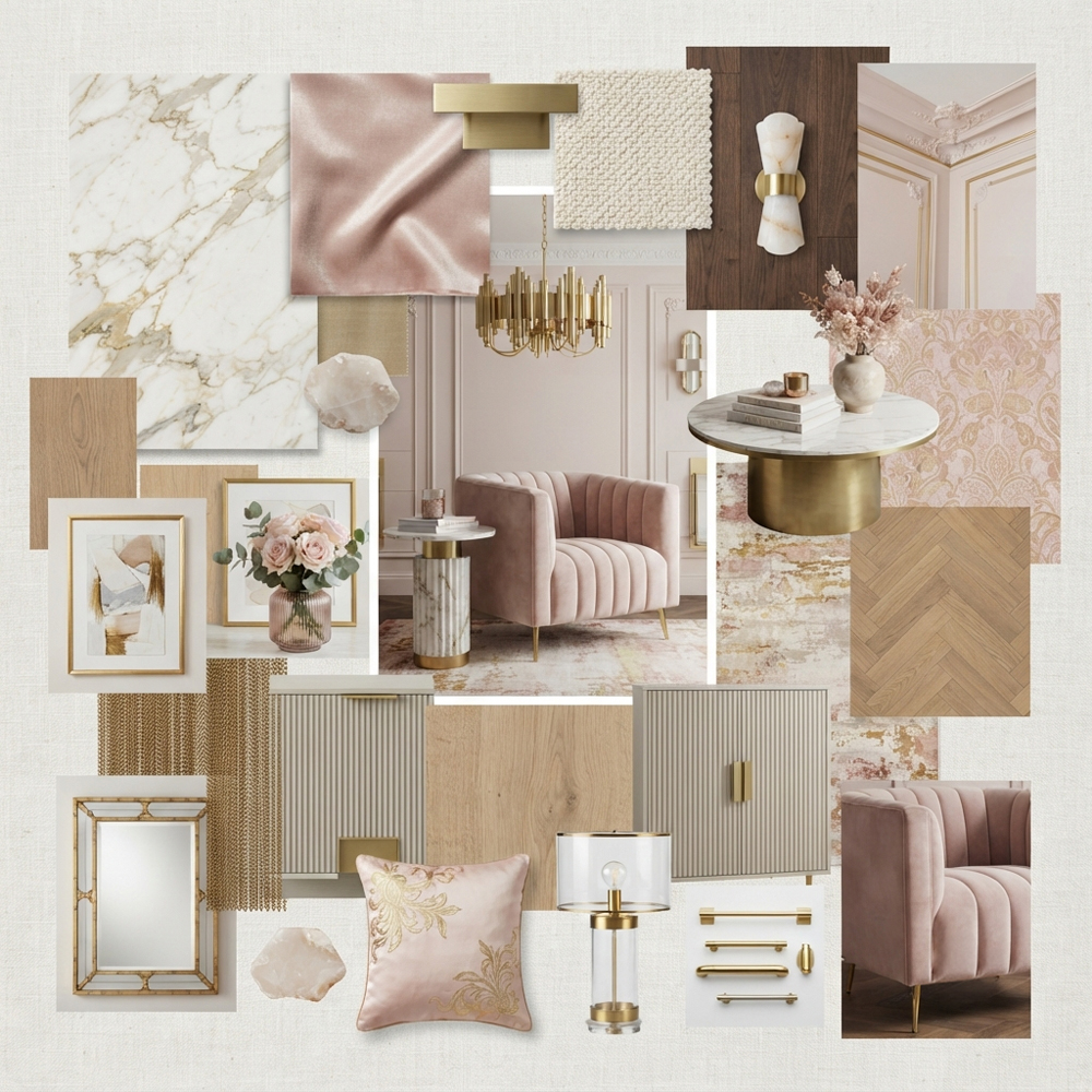 Blush & Gold interior design theme — Color Themes
