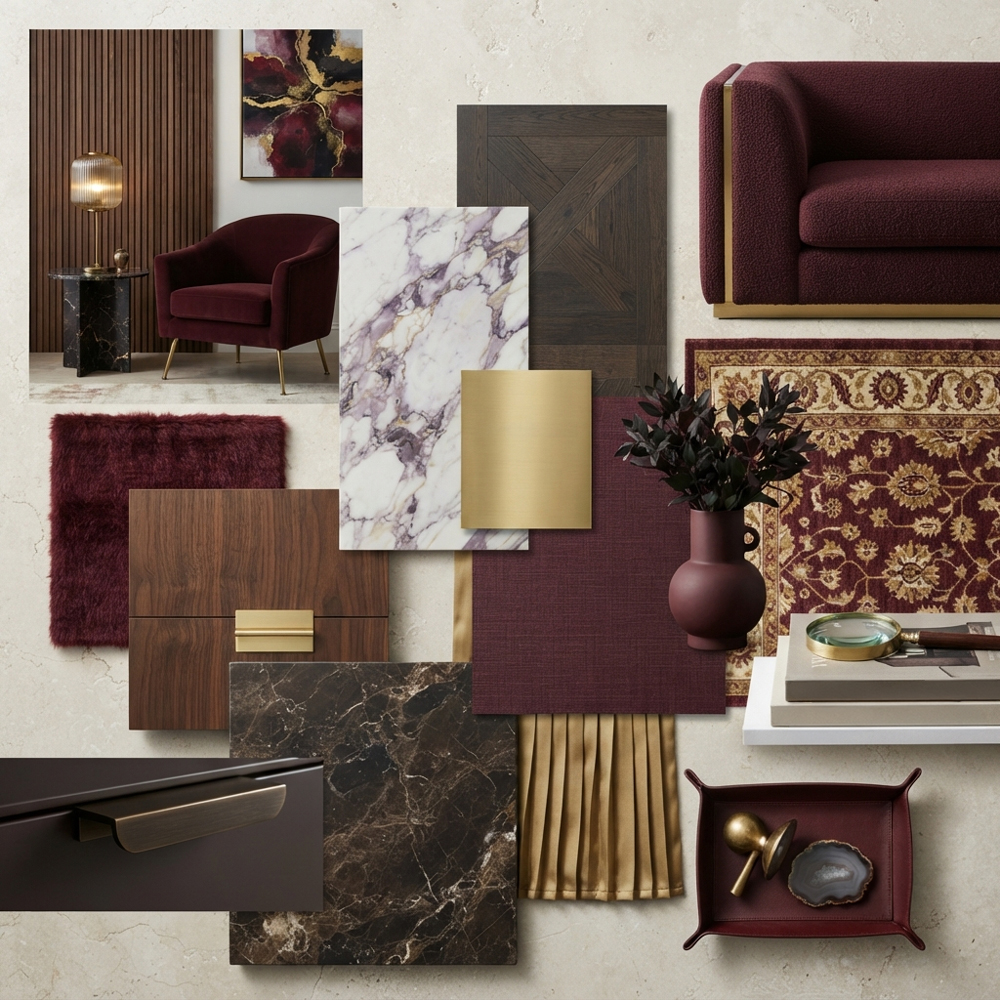 Burgundy Elegance interior design theme — Color Themes