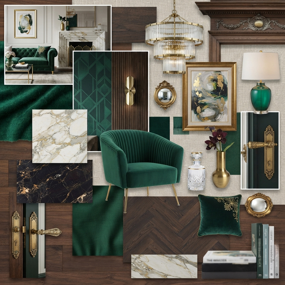 Emerald Luxury interior design theme — Color Themes