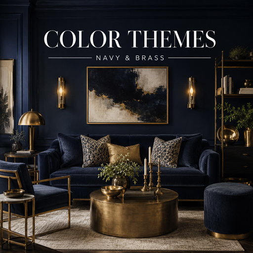 Navy & Brass — Color Themes interior design theme