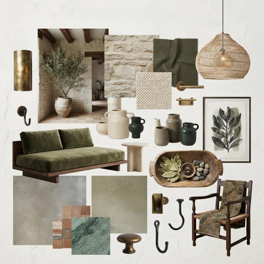 Olive & Stone interior design theme — Color Themes