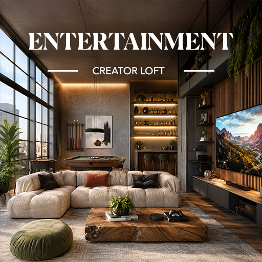 Creator Loft — Entertainment interior design theme
