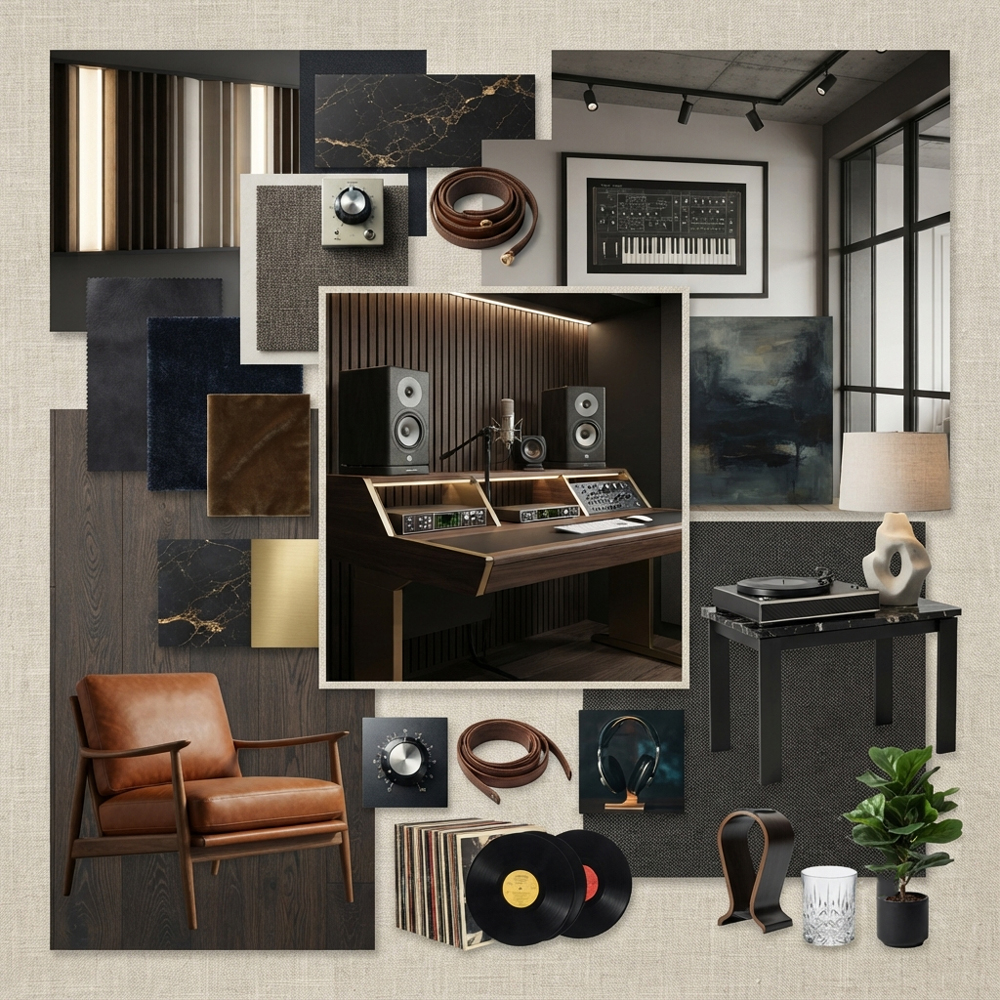 Music Producer Studio interior design theme — Entertainment