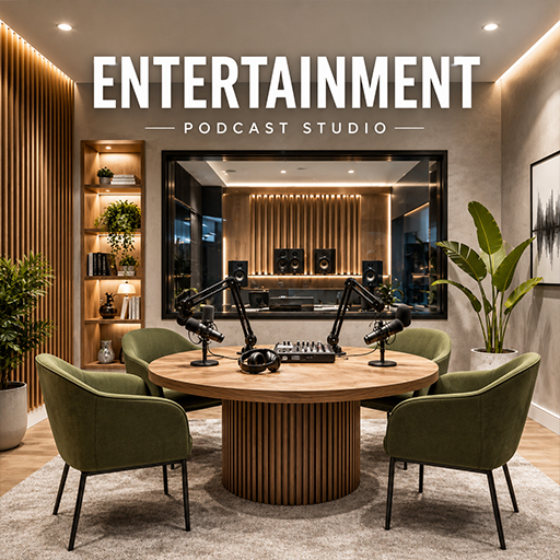 Podcast Studio interior design theme