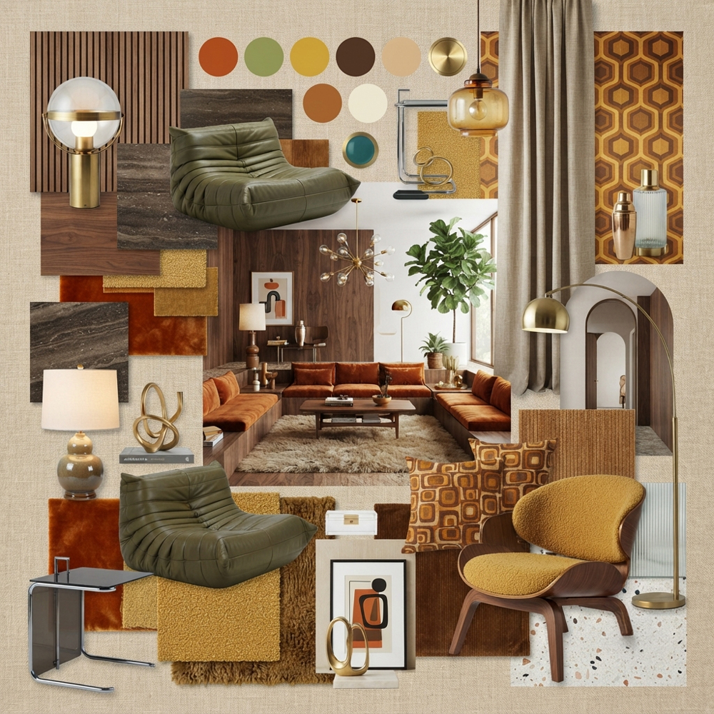 1970s Retro interior design theme — Era Themes