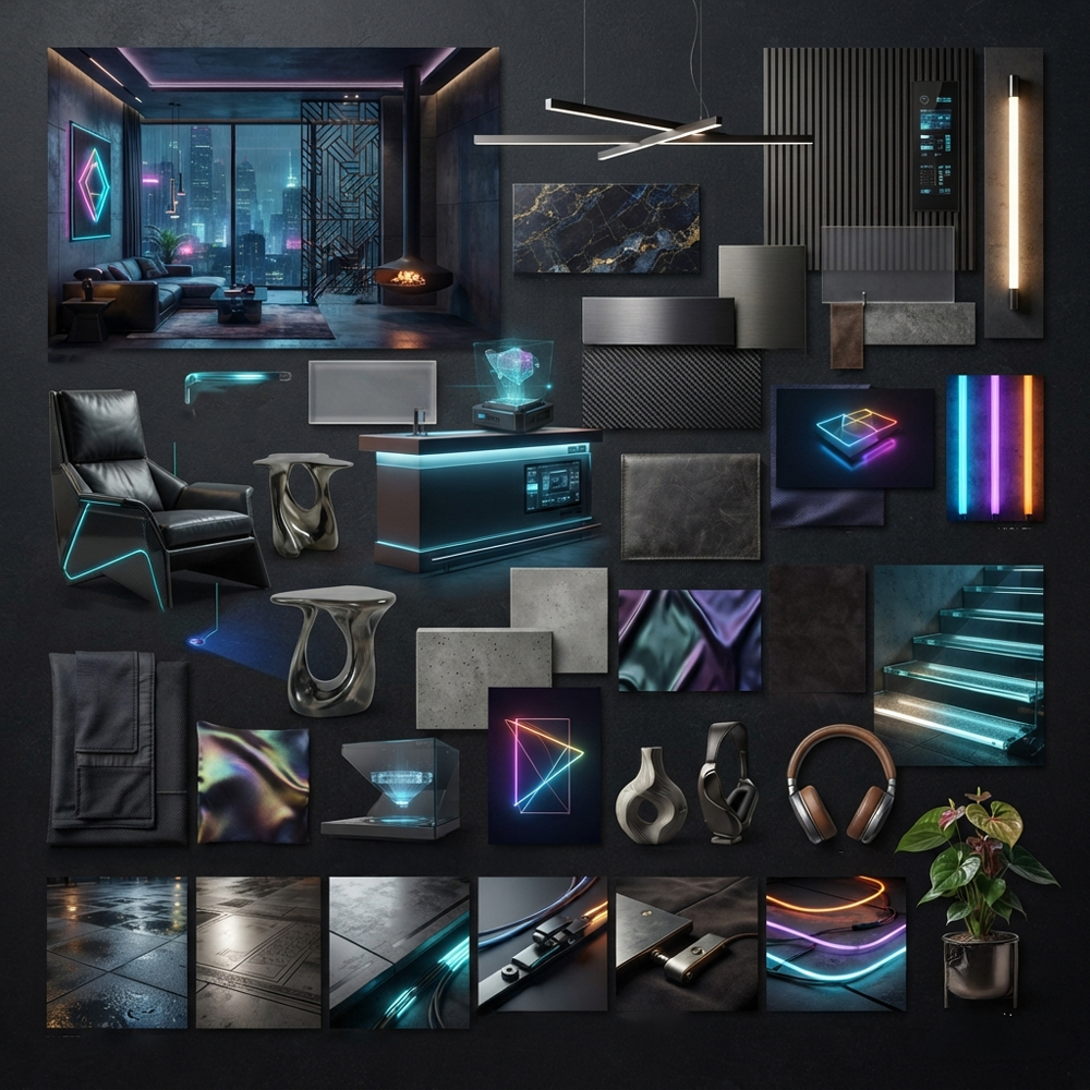 Neo Cyberpunk interior design theme — Fantasy & Entertainment