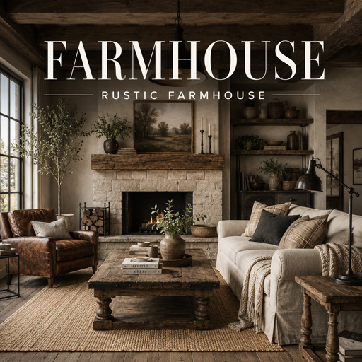 Rustic Farmhouse interior design theme