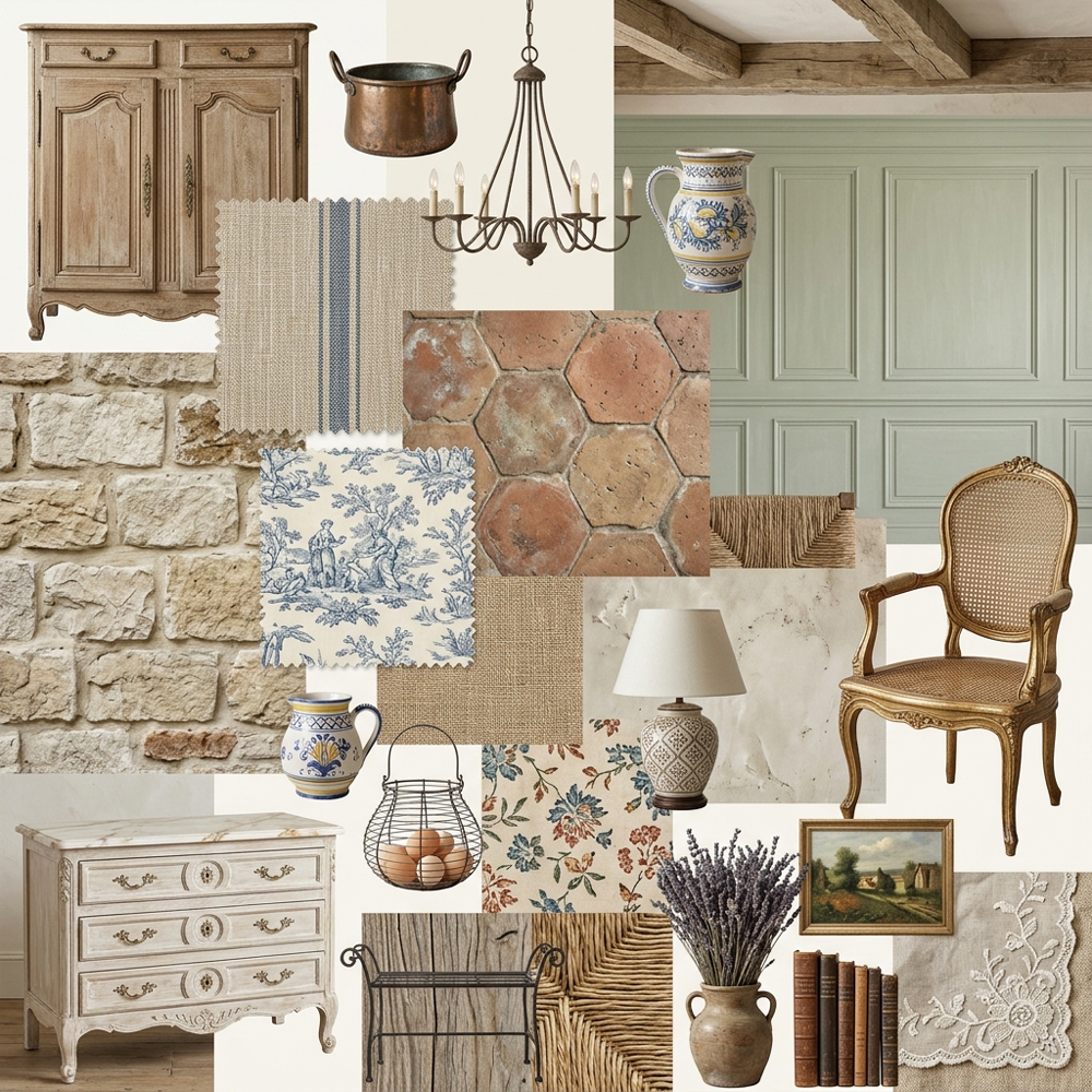 French Country interior design theme — France