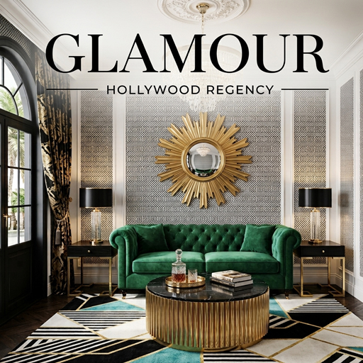 Hollywood Regency — Glamour interior design theme