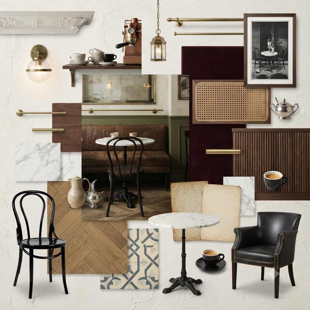European Café interior design theme — Hospitality