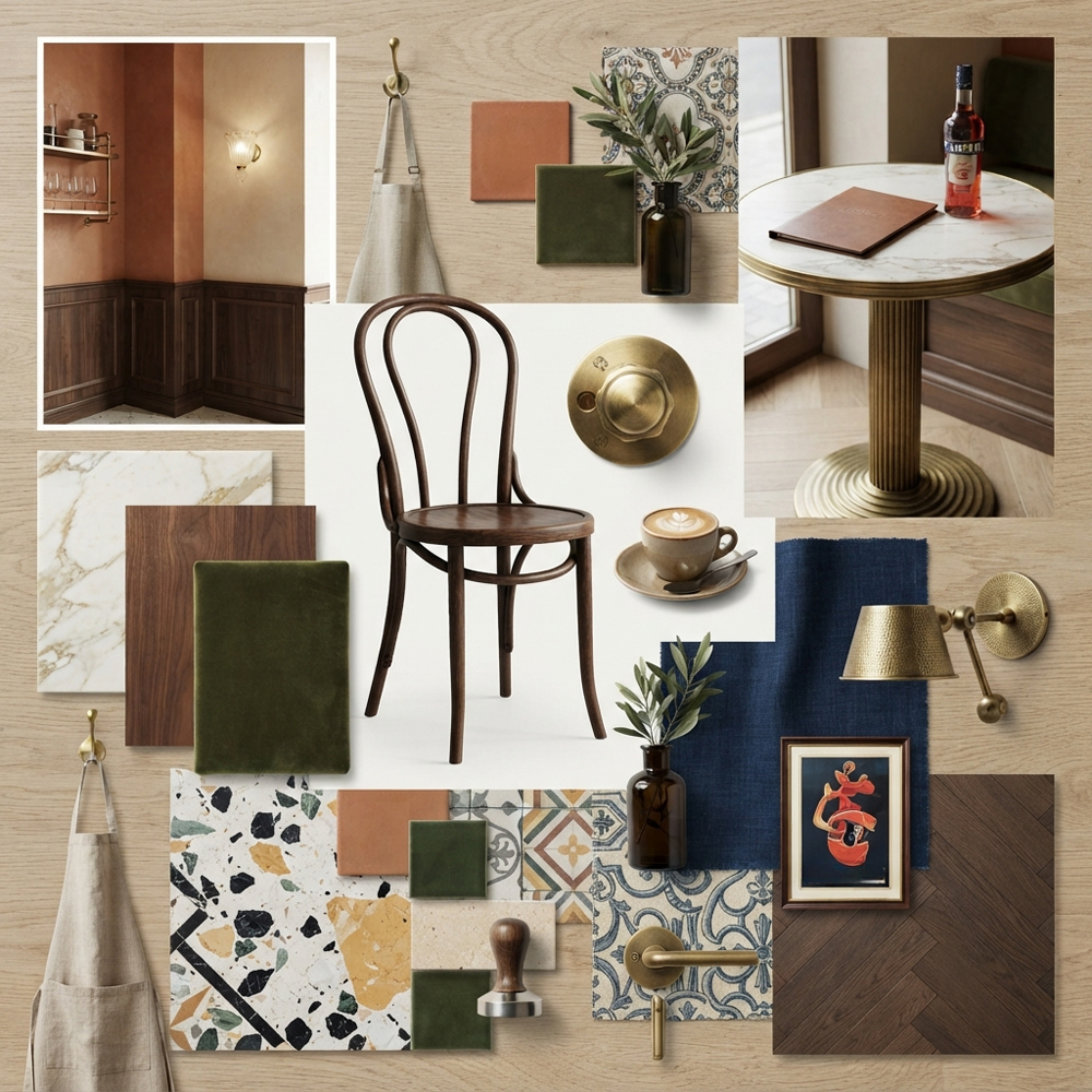 Italian Café interior design theme — Hospitality