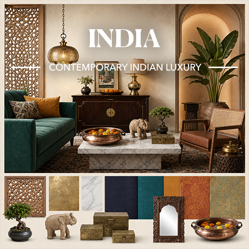 Contemporary Indian Luxury interior design theme