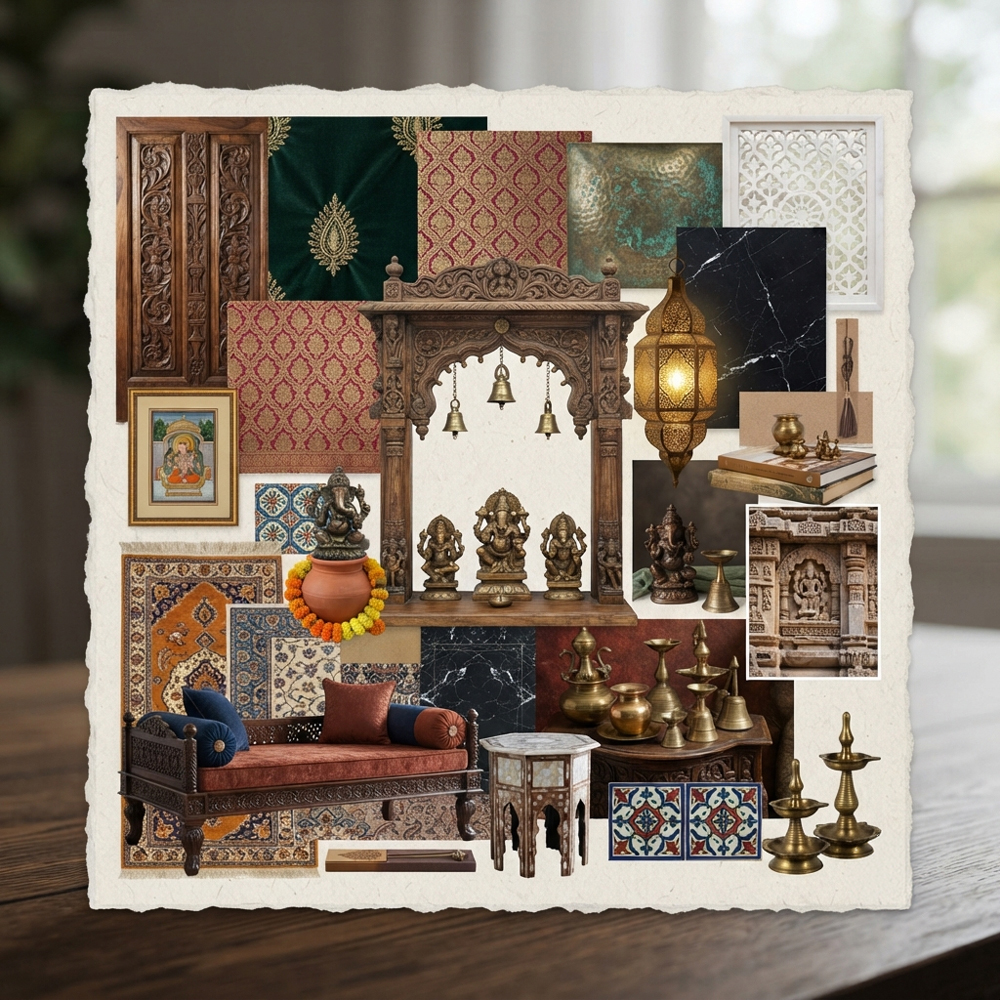 Temple Inspired interior design theme — India