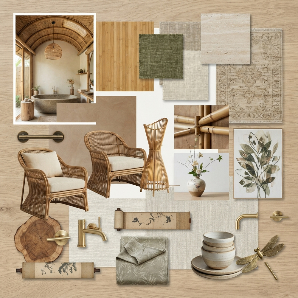 Bamboo Sanctuary interior design theme — Nature Themes