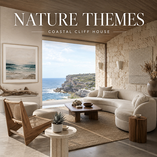Coastal Cliff House — Nature Themes interior design theme