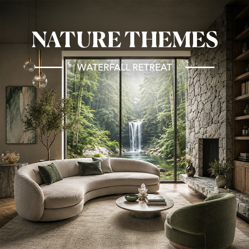 Waterfall Retreat — Nature Themes interior design theme