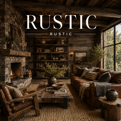 Rustic interior design theme