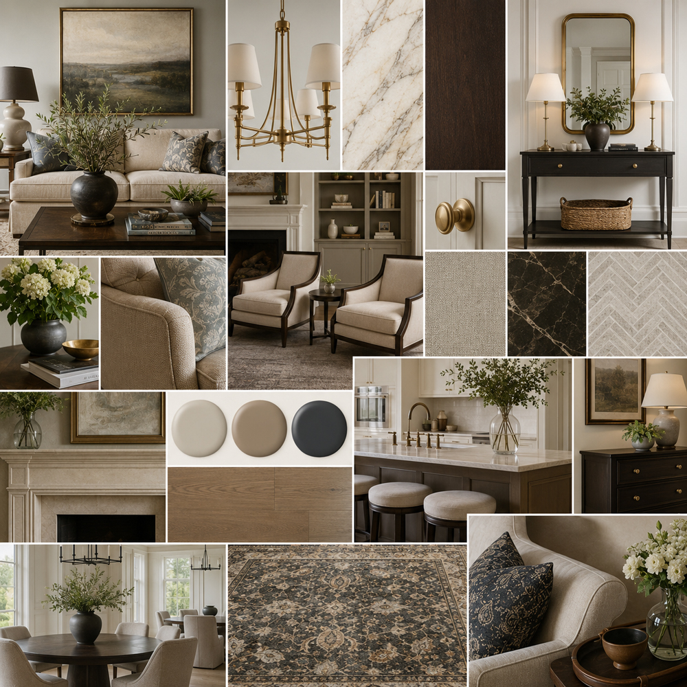 Transitional interior design theme — Traditional